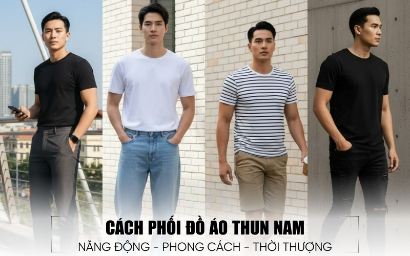 cách phối đồ áo thun nam