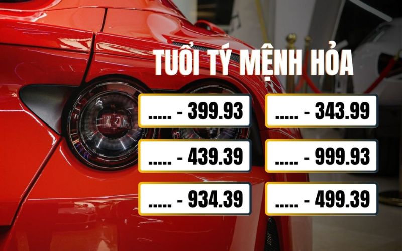 Biển số hợp tuổi Tý mệnh Hỏa