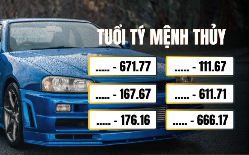 Biển số hợp tuổi Tý mệnh Thủy