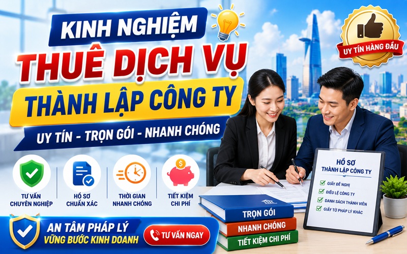 dịch vụ thành lập công ty uy tín