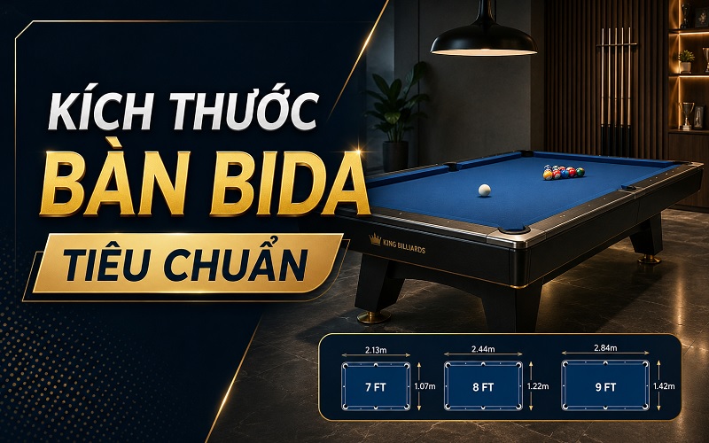 kích thước bàn bida tiêu chuẩn