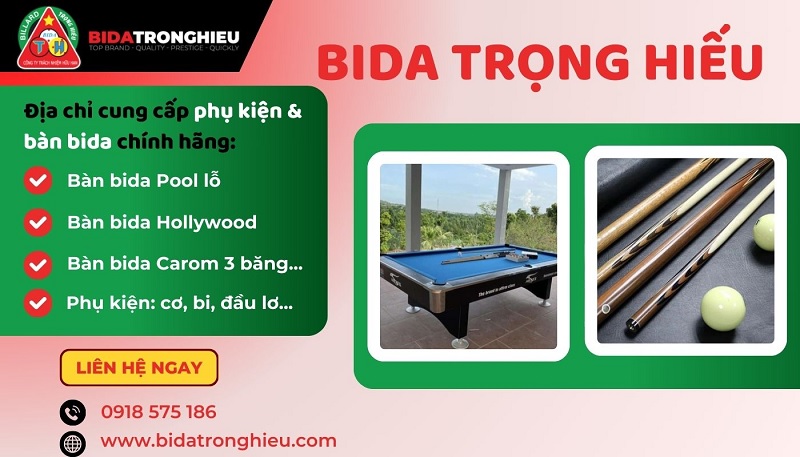 Bida Trọng Hiếu – Đơn vị cung cấp và lắp đặt bàn bida uy tín